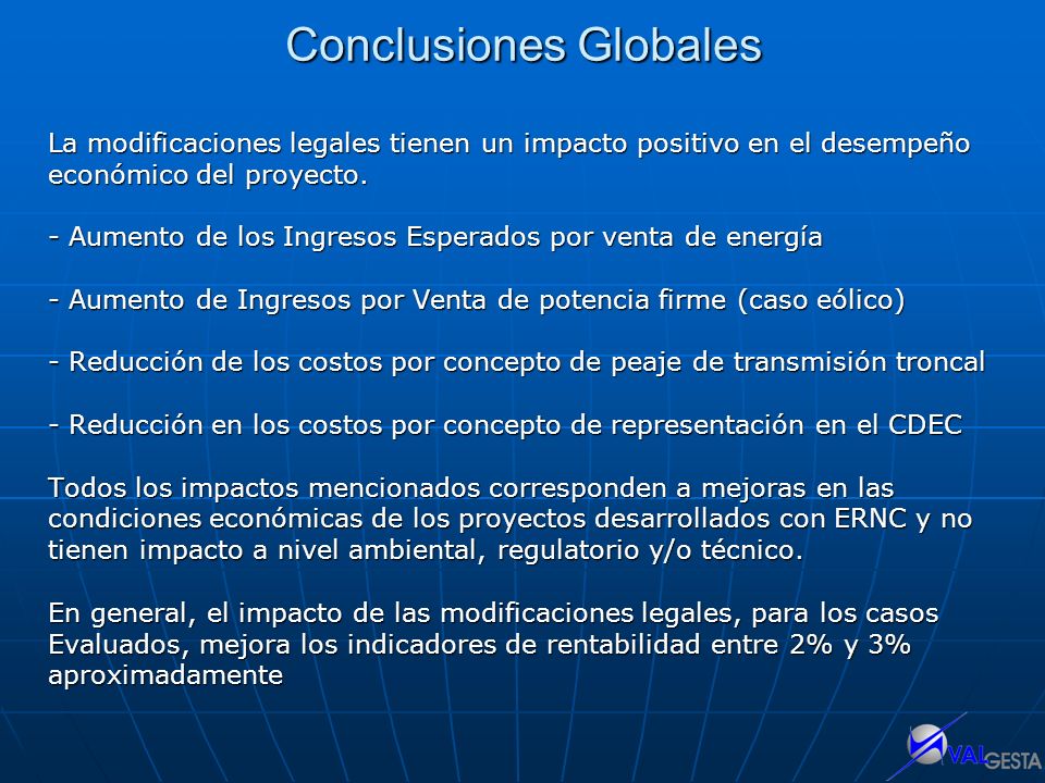 Conclusiones Globales