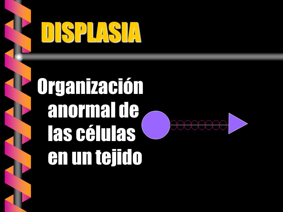 DISPLASIA Organización anormal de las células en un tejido
