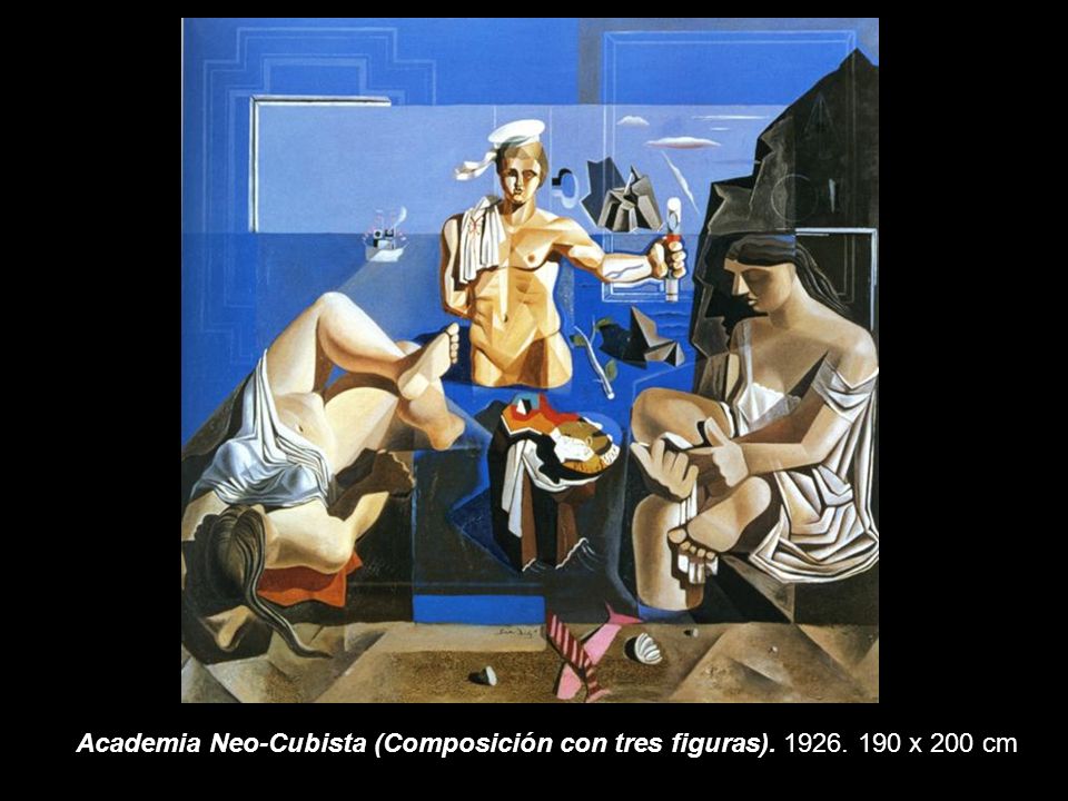 Academia Neo-Cubista (Composición con tres figuras) x 200 cm .