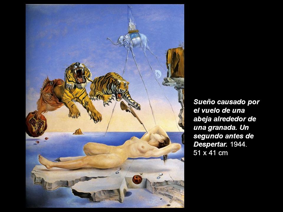 Sueño causado por el vuelo de una abeja alrededor de una granada