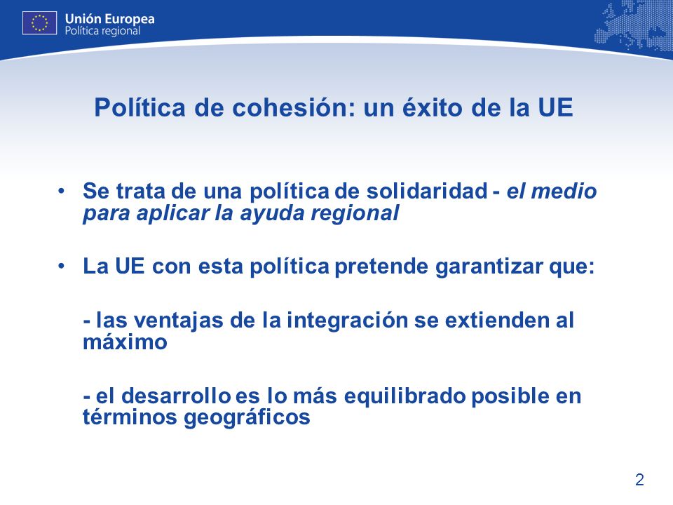 Política de cohesión: un éxito de la UE