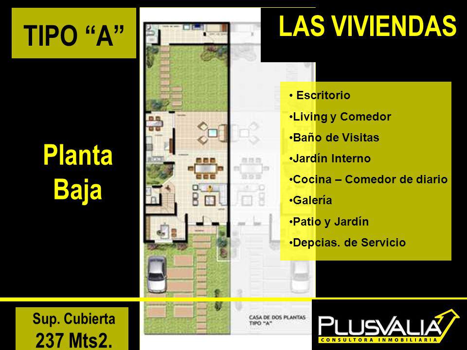 LAS VIVIENDAS TIPO A Planta Baja