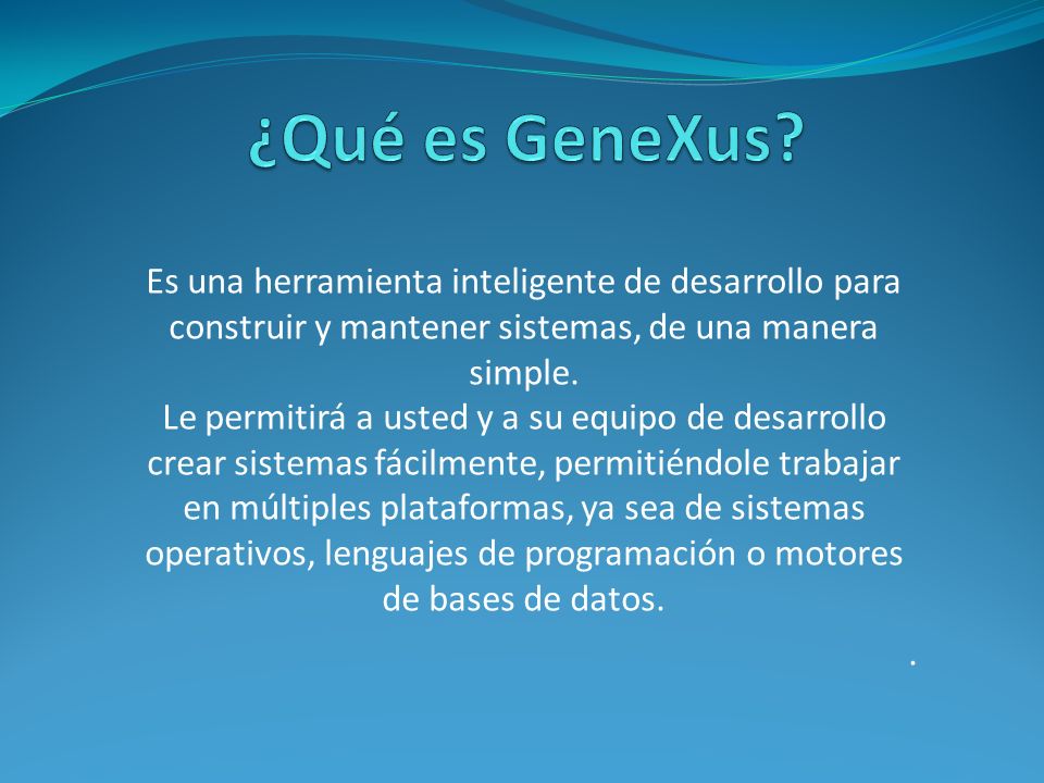 ¿Qué es GeneXus