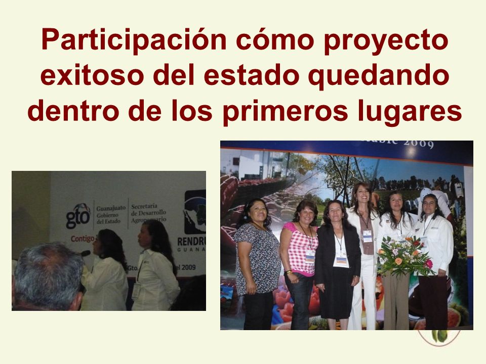 Participación cómo proyecto exitoso del estado quedando dentro de los primeros lugares
