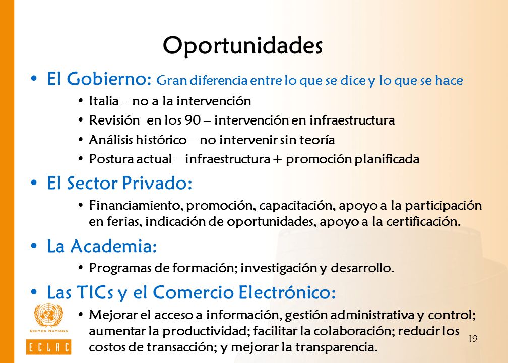 Oportunidades El Gobierno: Gran diferencia entre lo que se dice y lo que se hace. Italia – no a la intervención.