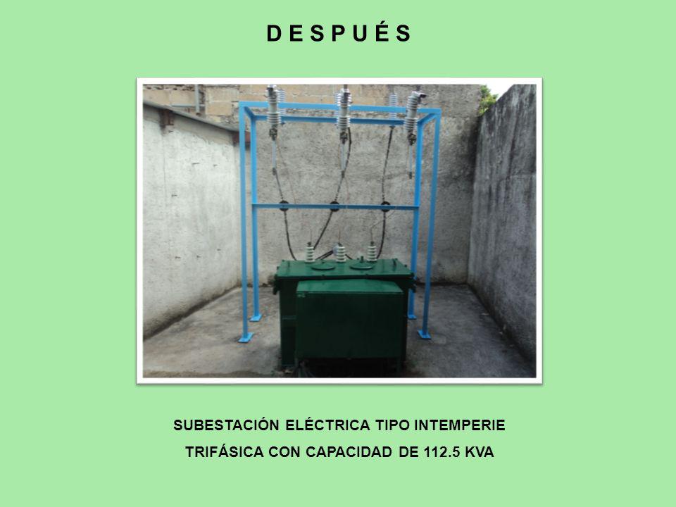 D E S P U É S SUBESTACIÓN ELÉCTRICA TIPO INTEMPERIE