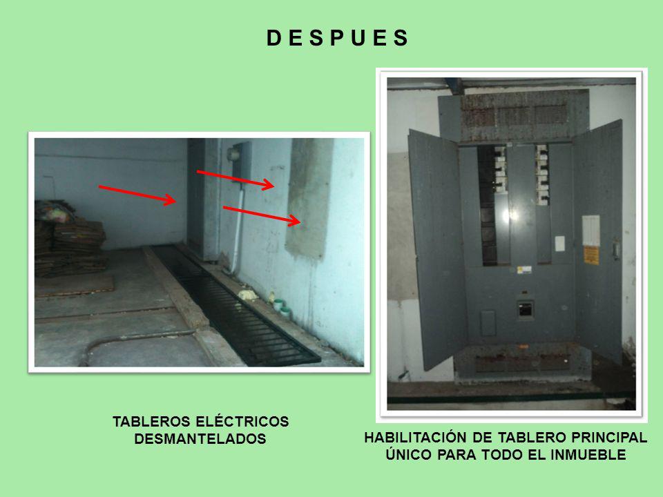 D E S P U E S TABLEROS ELÉCTRICOS DESMANTELADOS