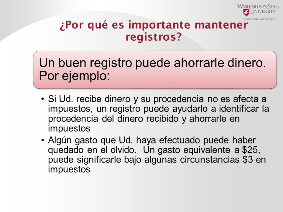 ¿Por qué es importante mantener registros