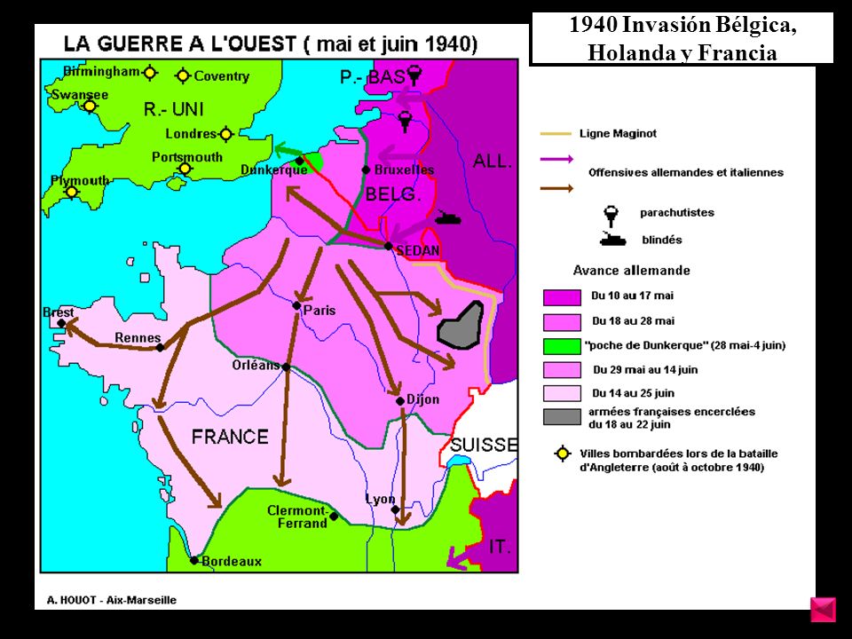 1940 Invasión Bélgica, Holanda y Francia
