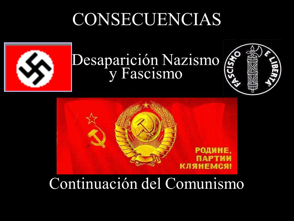 CONSECUENCIAS Desaparición Nazismo y Fascismo