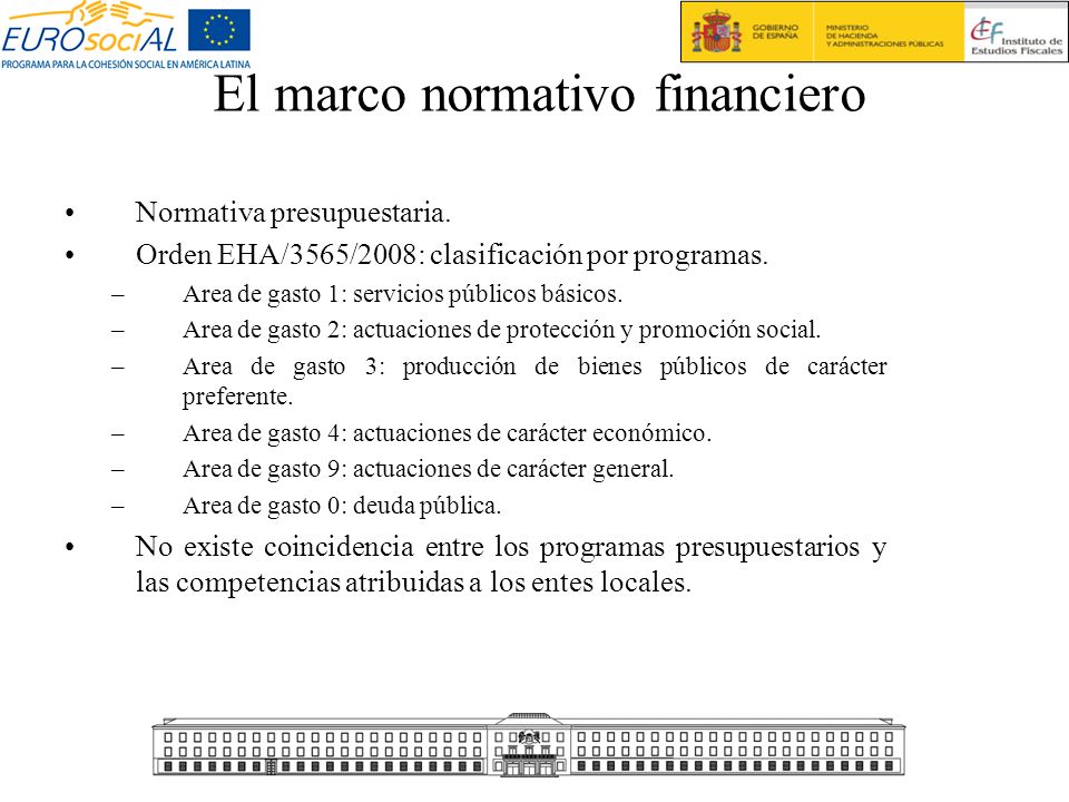 El marco normativo financiero