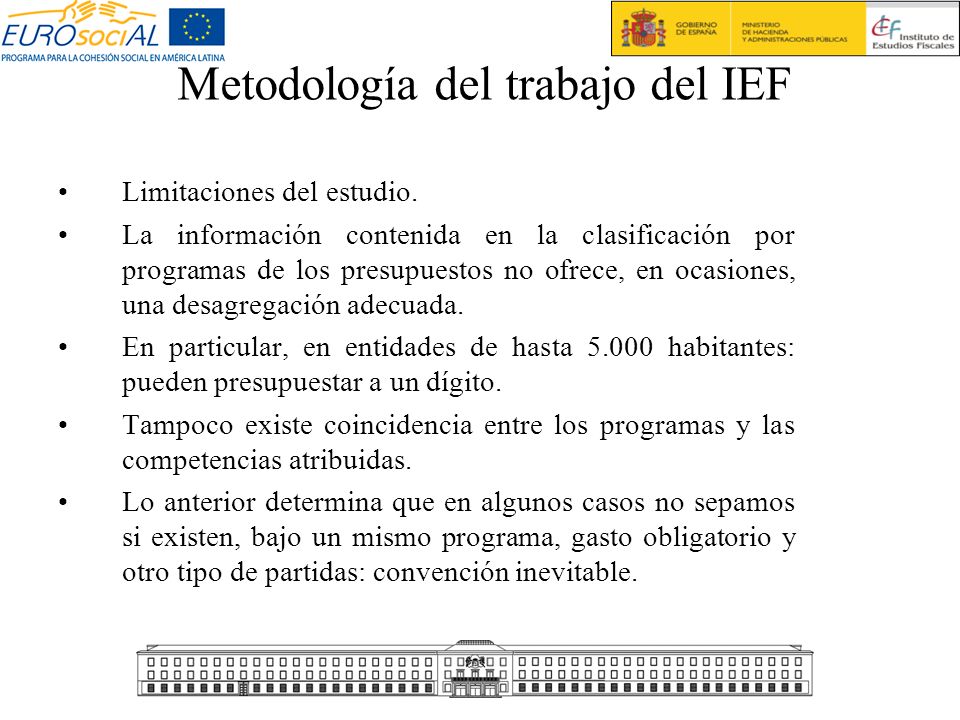 Metodología del trabajo del IEF