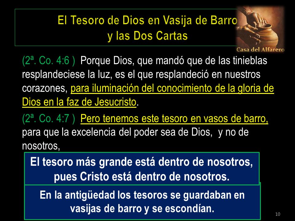 El Tesoro de Dios en Vasija de Barro y las Dos Cartas