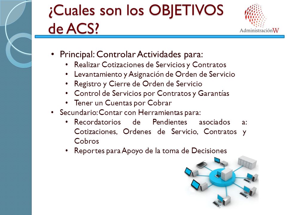 ¿Cuales son los OBJETIVOS de ACS