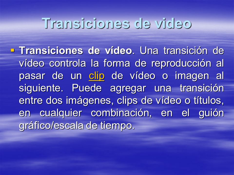 Transiciones de video