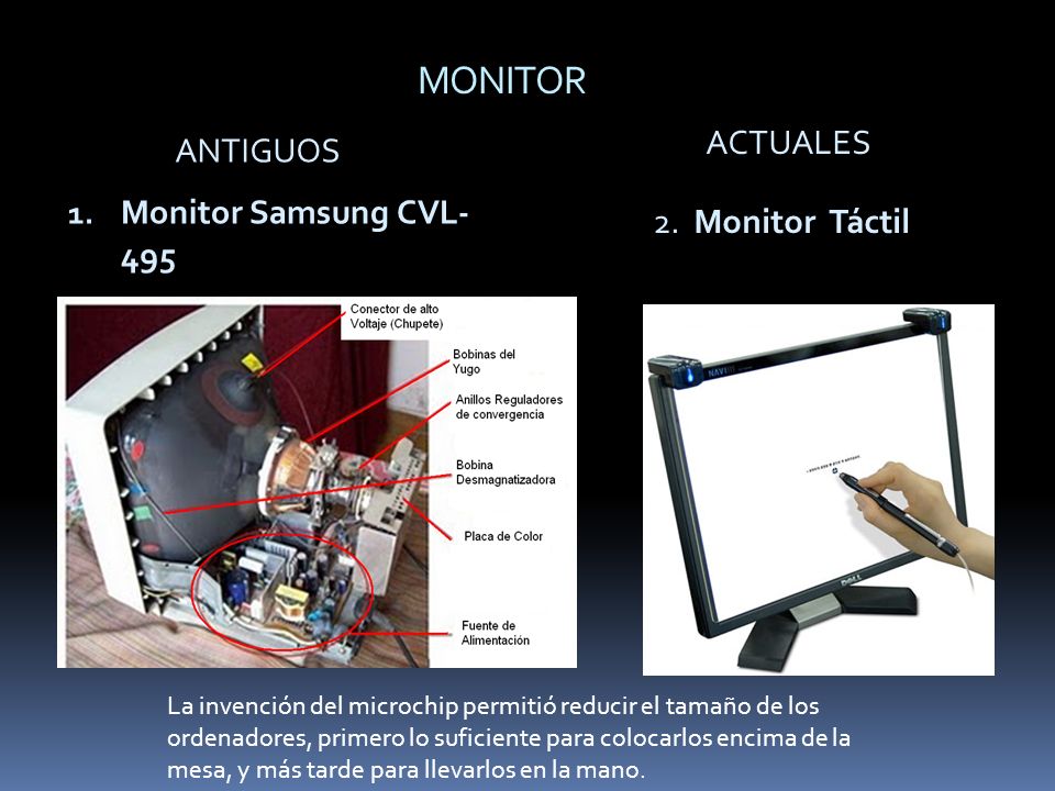 MONITOR ACTUALES ANTIGUOS Monitor Samsung CVL Monitor Táctil