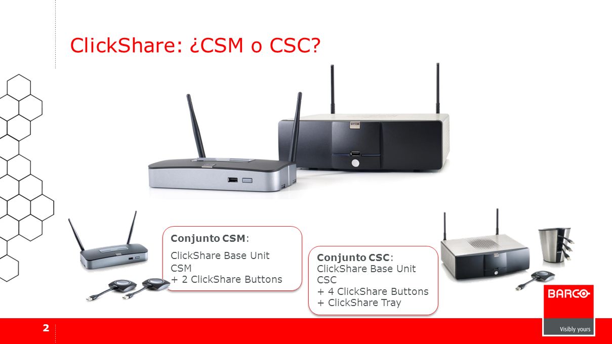 ClickShare: ¿CSM o CSC Conjunto CSM: ClickShare Base Unit CSM