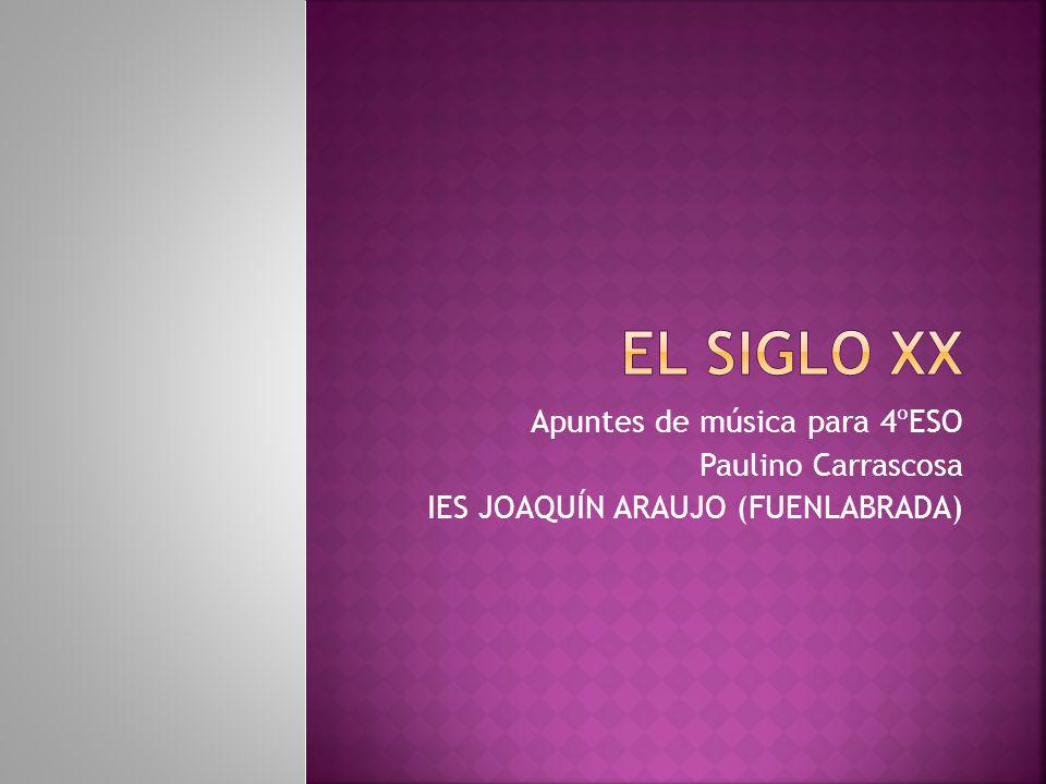 EL SIGLO xx Apuntes de música para 4ºESO Paulino Carrascosa