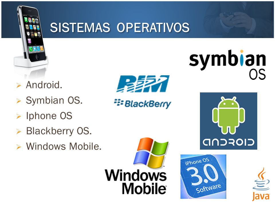 SISTEMAS OPERATIVOS Android. Symbian OS. Iphone OS Blackberry OS.