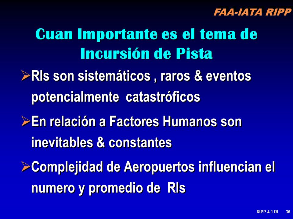 Cuan Importante es el tema de Incursión de Pista