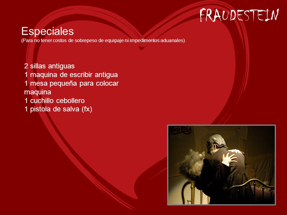 Especiales (Para no tener costos de sobrepeso de equipaje ni impedimentos aduanales)