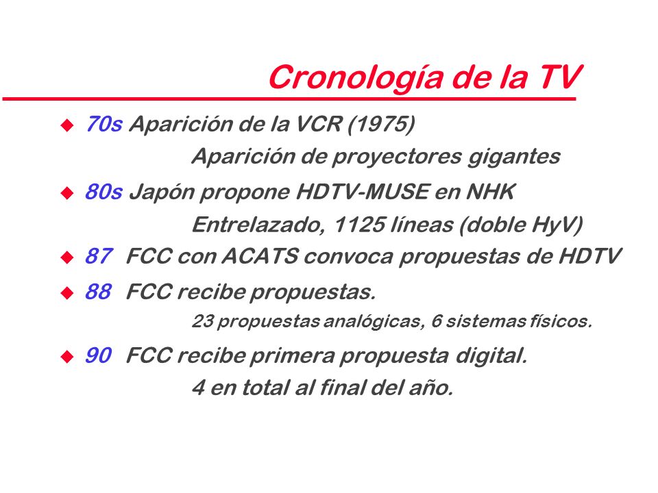 Cronología de la TV 70s Aparición de la VCR (1975)