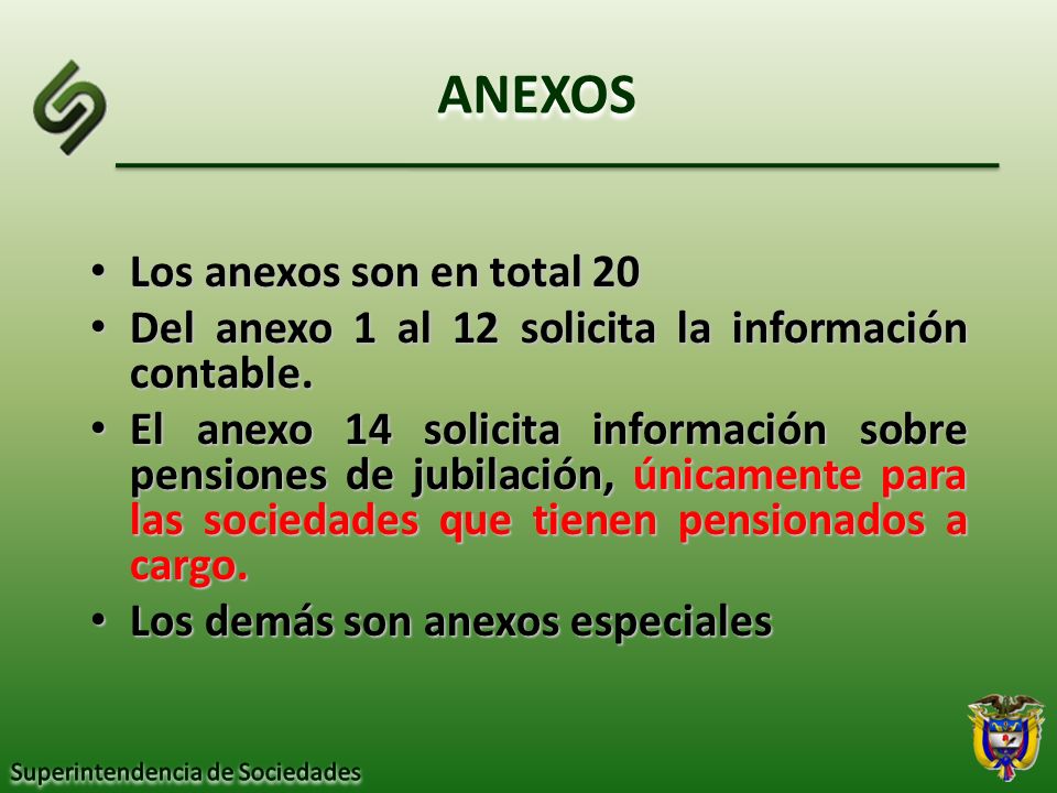 ANEXOS Los anexos son en total 20