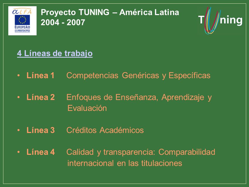 Proyecto TUNING – América Latina