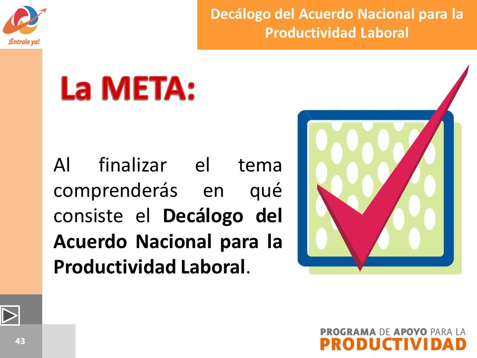 Decálogo del Acuerdo Nacional para la Productividad Laboral