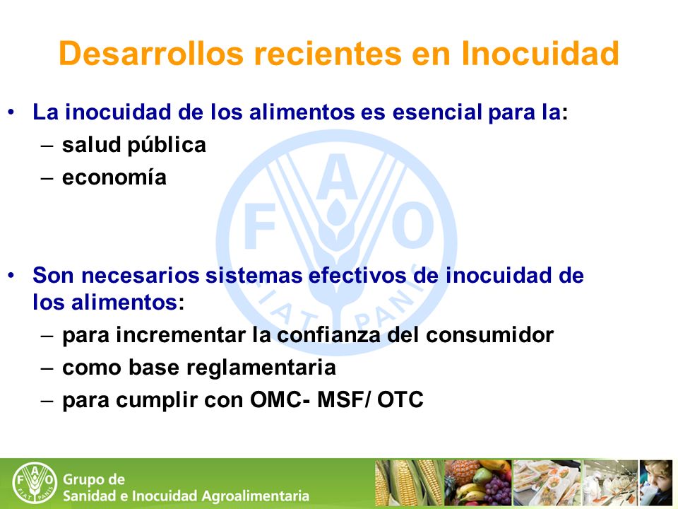 Desarrollos recientes en Inocuidad