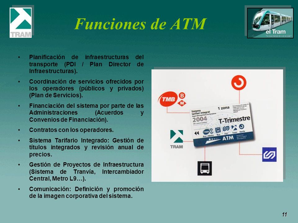 Funciones de ATM Planificación de infraestructuras del transporte (PDI / Plan Director de Infraestructuras).
