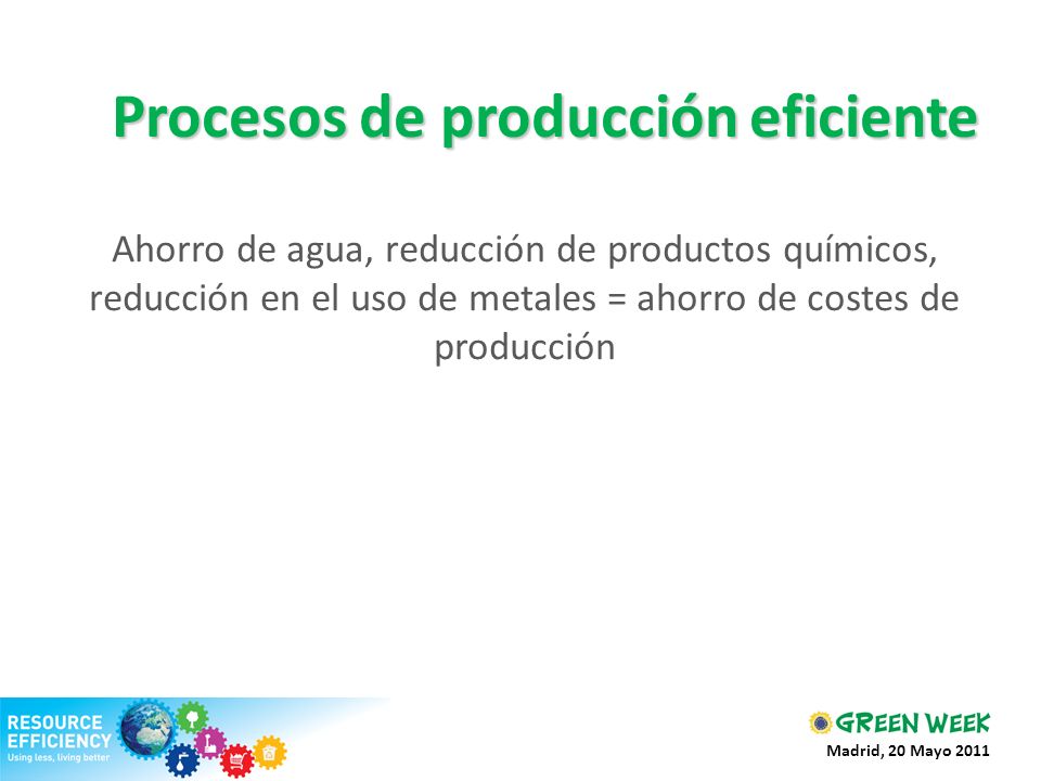 Procesos de producción eficiente