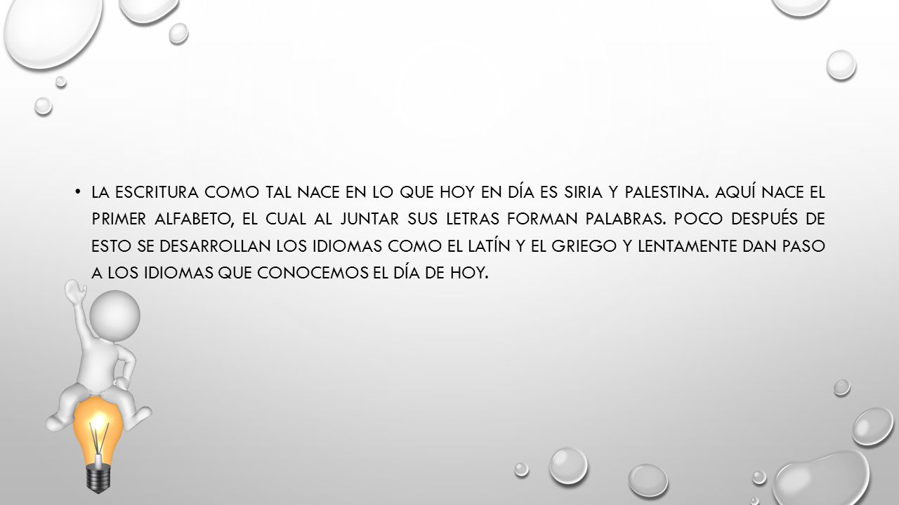 La escritura como tal nace en lo que hoy en día es Siria y Palestina