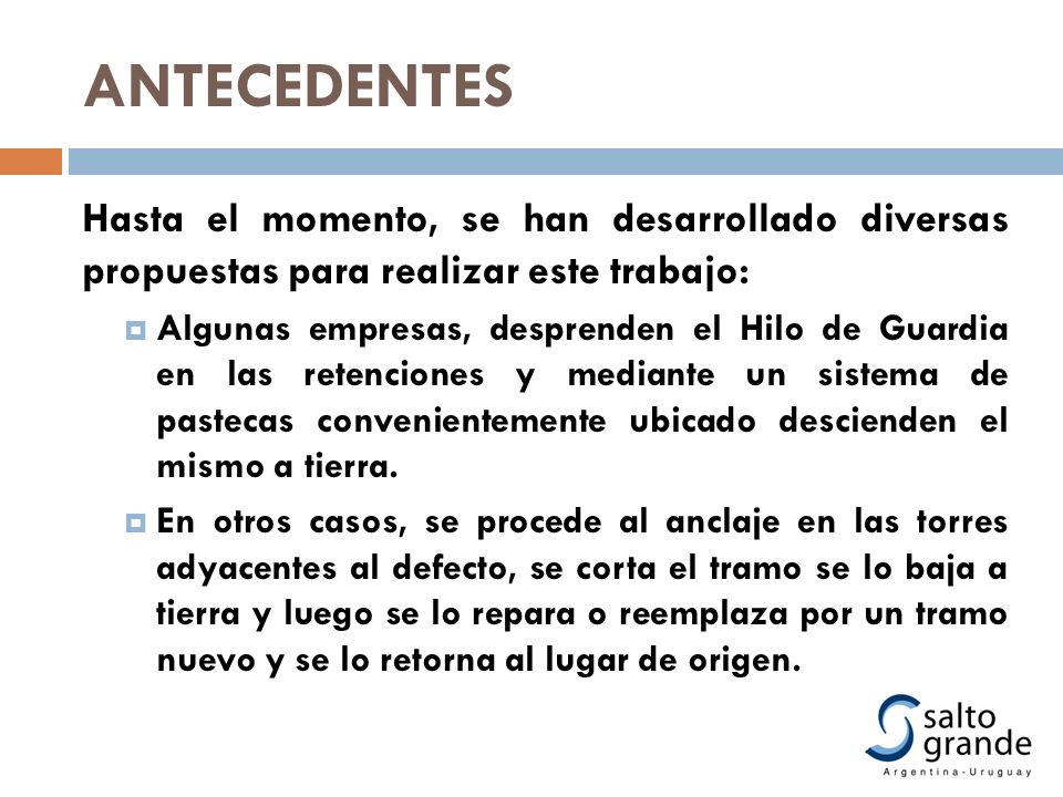 ANTECEDENTES Hasta el momento, se han desarrollado diversas propuestas para realizar este trabajo: