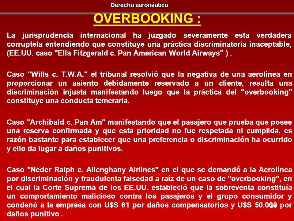 OVERBOOKING :