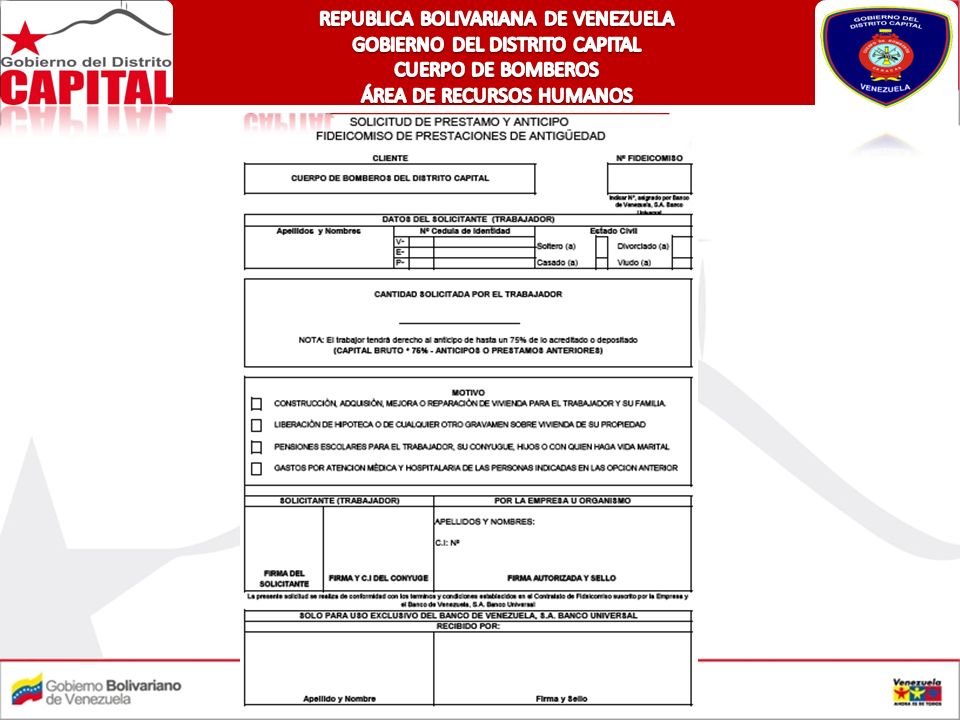 REPUBLICA BOLIVARIANA DE VENEZUELA GOBIERNO DEL DISTRITO CAPITAL