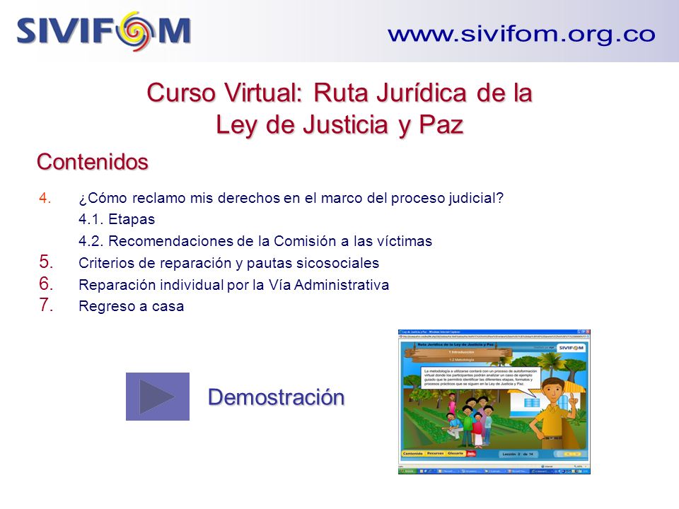 Curso Virtual: Ruta Jurídica de la Ley de Justicia y Paz