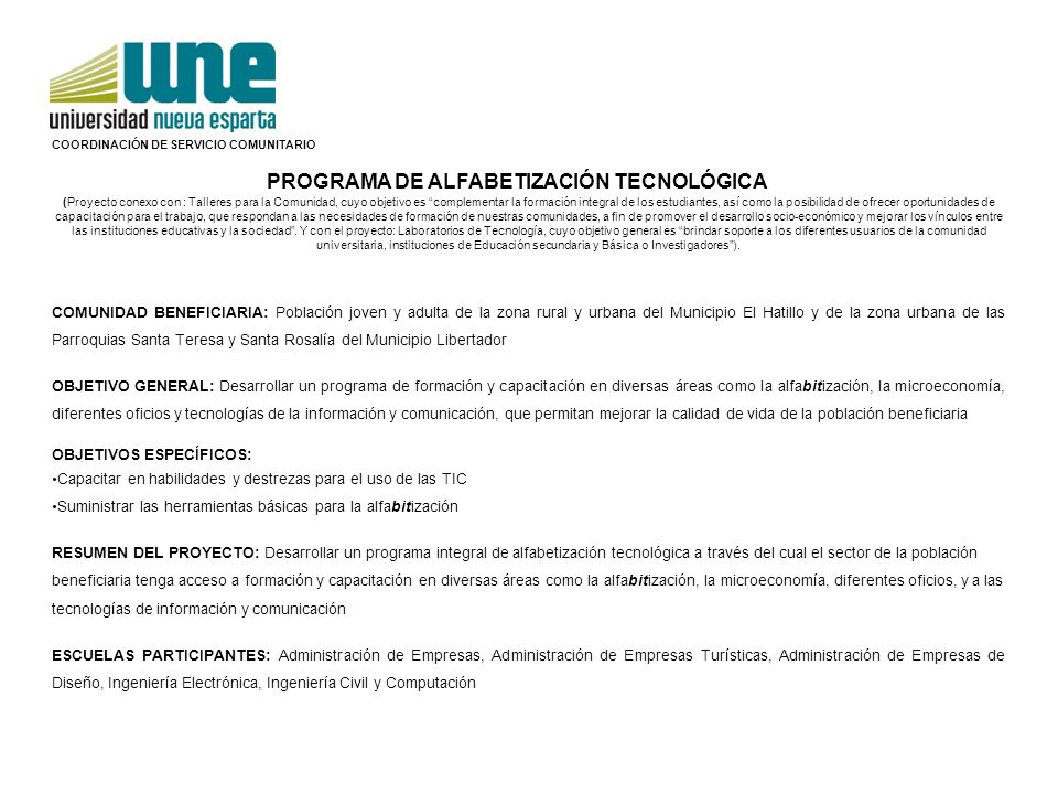Programa de Alfabetización Tecnológica