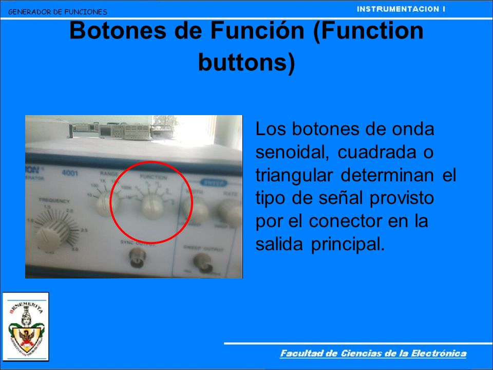 Botones de Función (Function buttons)