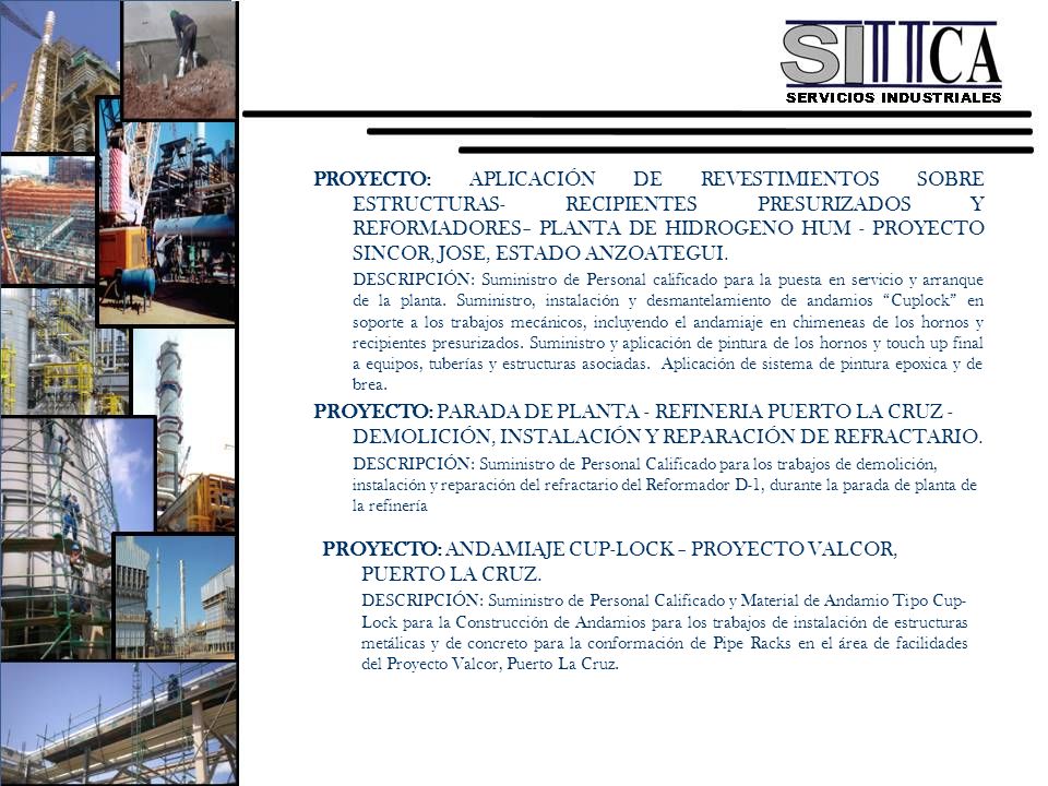 PROYECTO: ANDAMIAJE CUP-LOCK – PROYECTO VALCOR, PUERTO LA CRUZ.