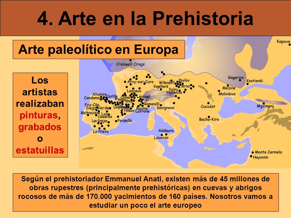 4. Arte en la Prehistoria Arte paleolítico en Europa