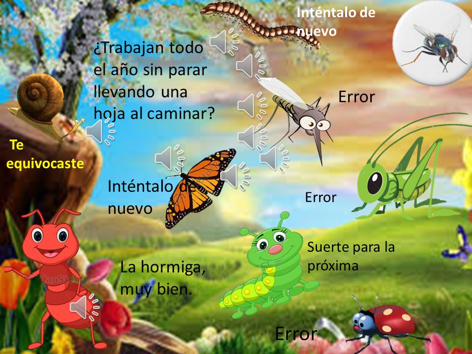 Error ¿Trabajan todo el año sin parar llevando una hoja al caminar