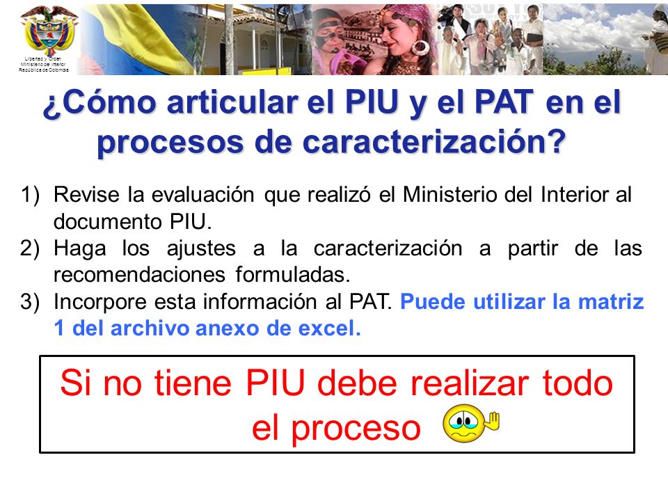 ¿Cómo articular el PIU y el PAT en el procesos de caracterización