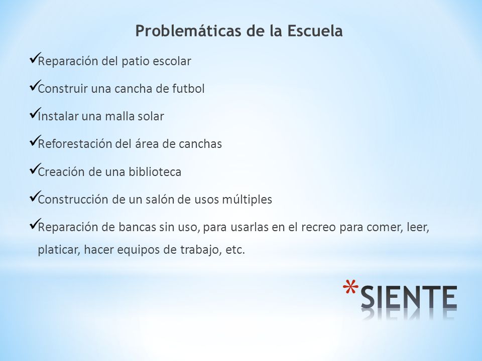 Problemáticas de la Escuela