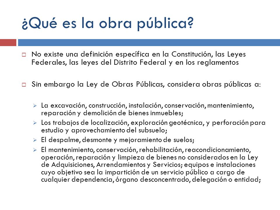 ¿Qué es la obra pública