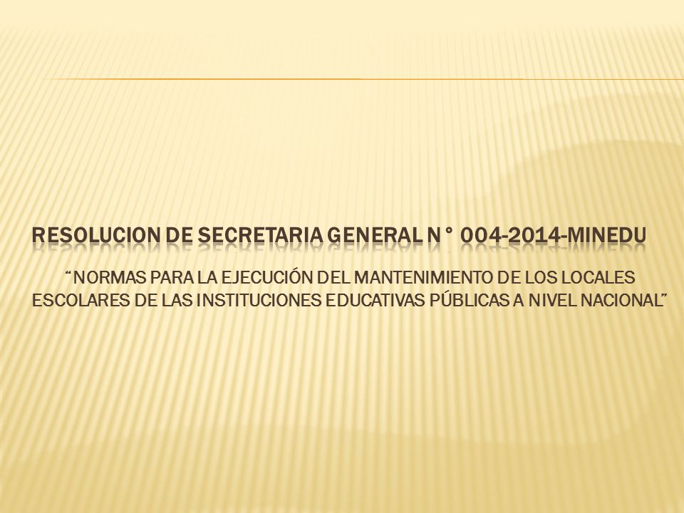 RESOLUCION DE SECRETARIA GENERAL N° MINEDU