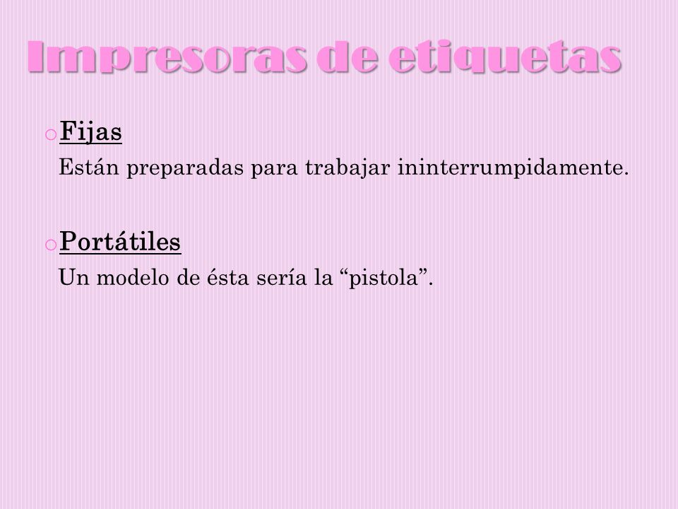 Impresoras de etiquetas