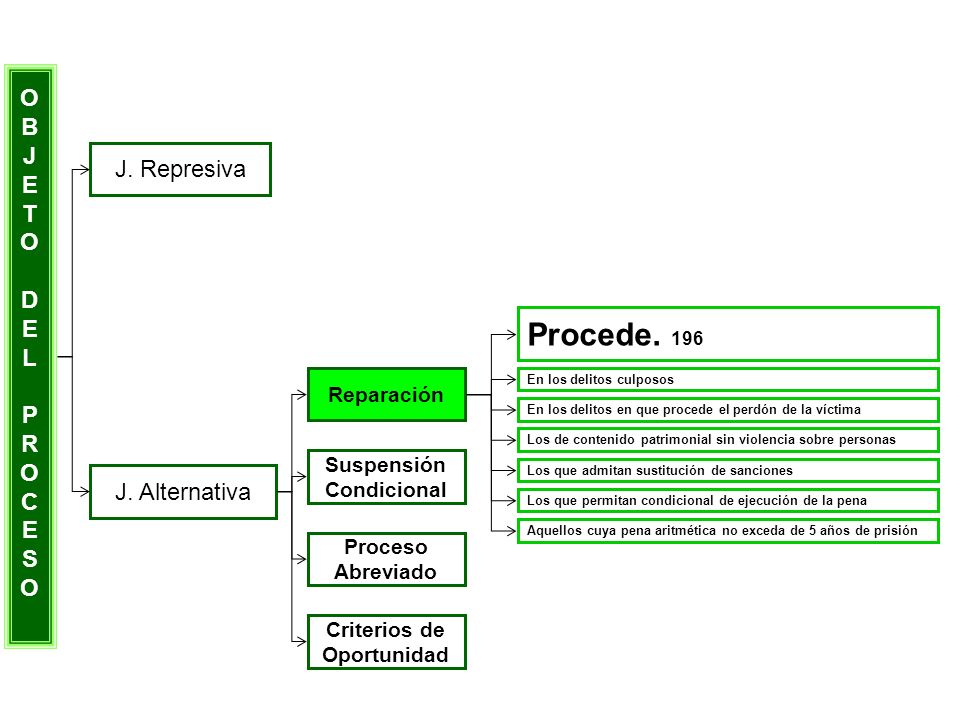 Procede. 196 O B J E T J. Represiva D L P R C S J. Alternativa