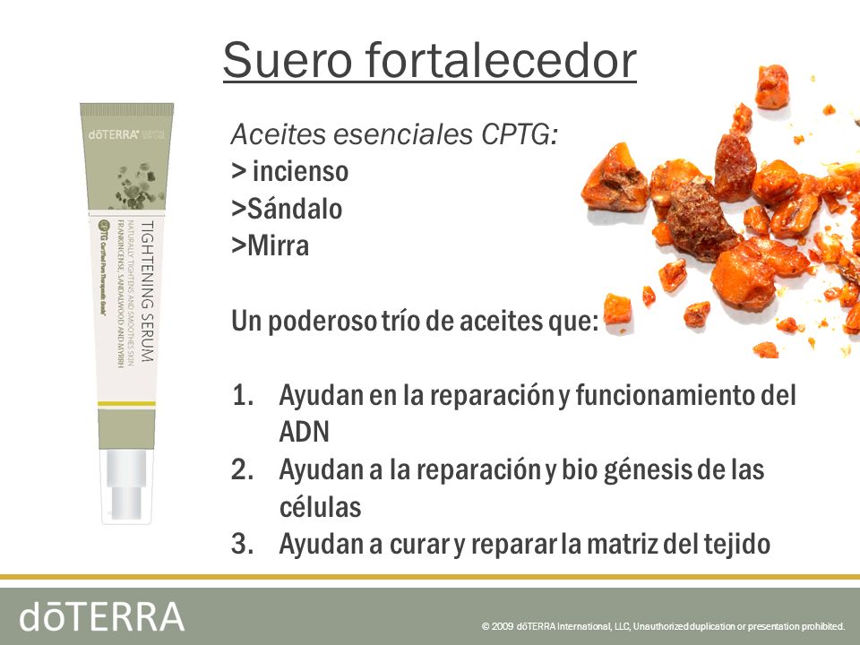 Suero fortalecedor Aceites esenciales CPTG: > incienso >Sándalo