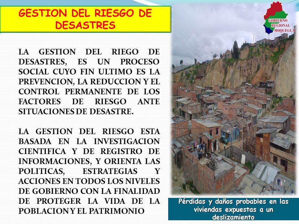 GESTION DEL RIESGO DE DESASTRES